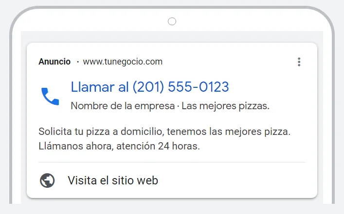 campañas de llamadas en google adwords