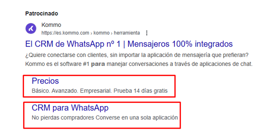 Extensión de sitio